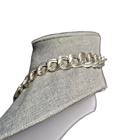 Vintage Retro Silver-tone Double Link Collar Necklace - Picture 10 of 10